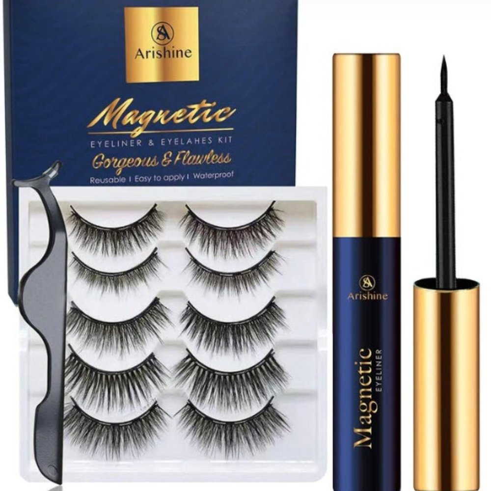 Arishine Natural Look Magnetic Eyelashes Kit w/Applicator